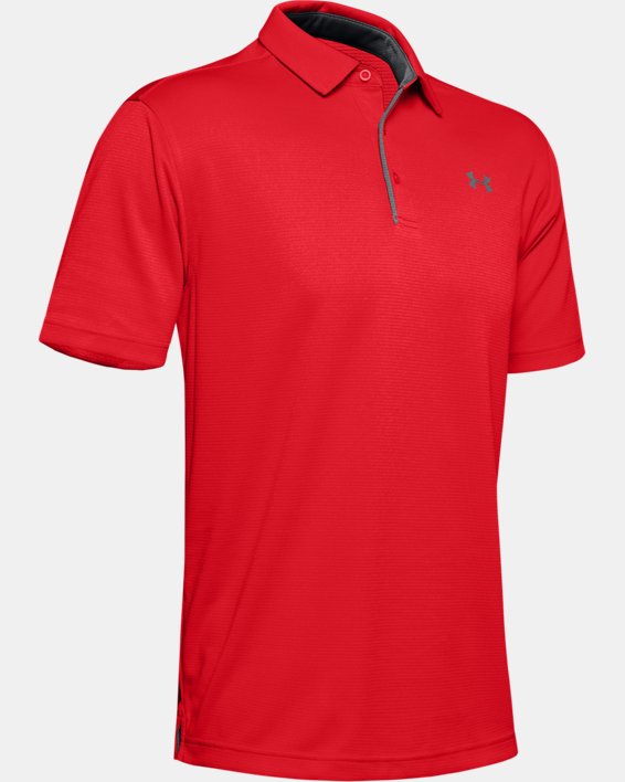 เสื้อโปโล UA Tech™ สำหรับผู้ชาย in Red image number 4